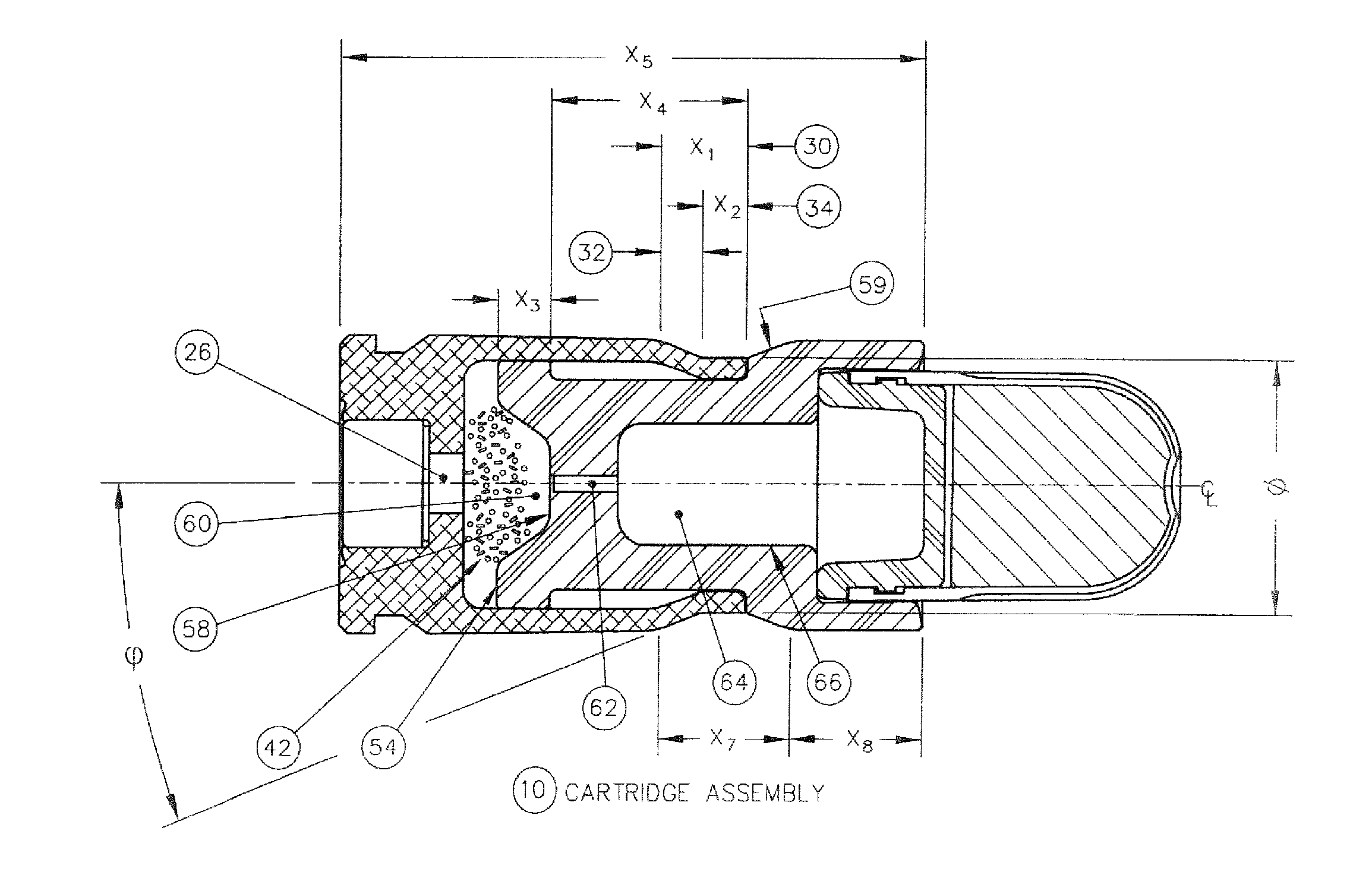 Reduced energy training cartridge for straight blow back operated firearms