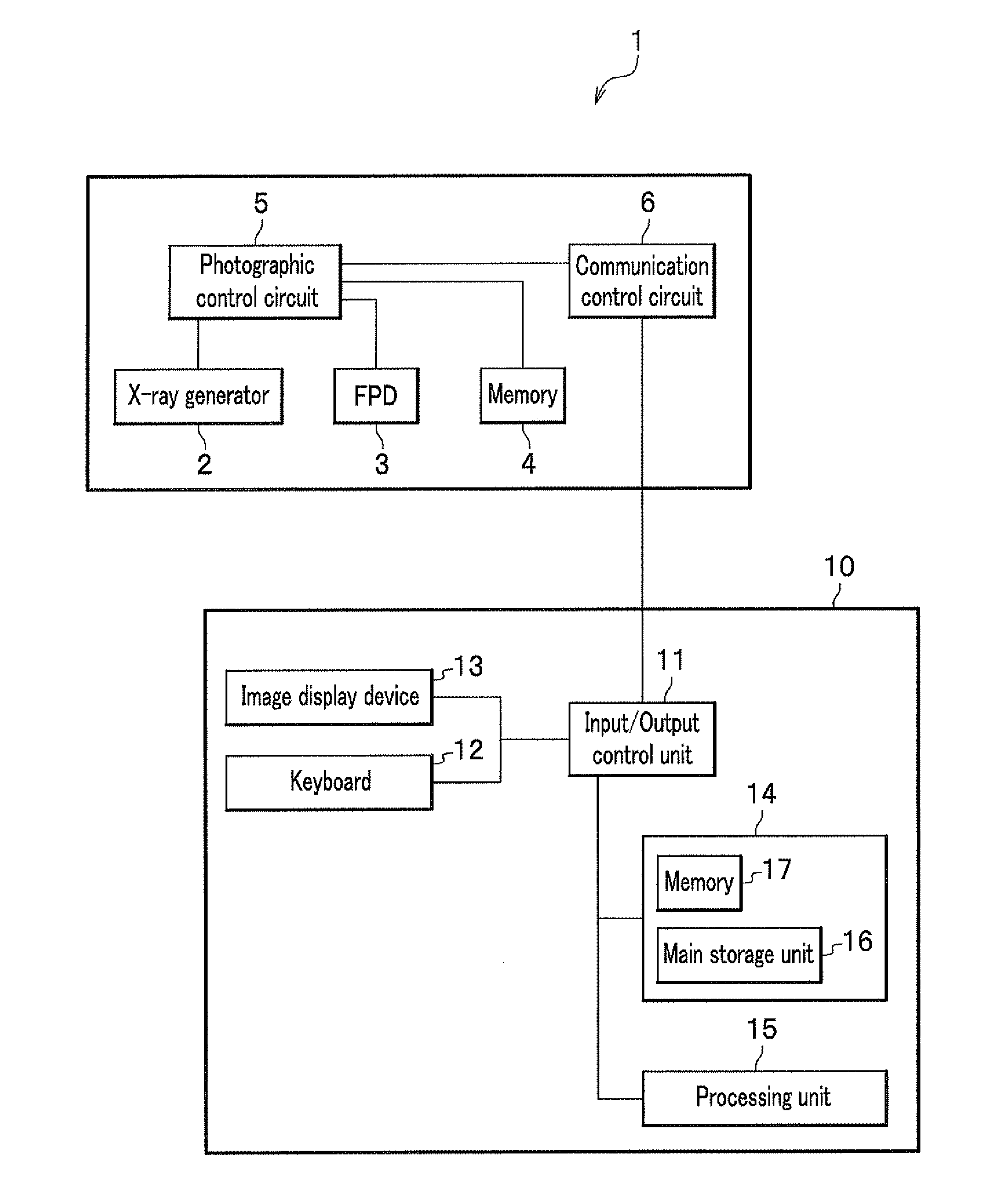 X-ray photographic device, image processing method thereof, and program