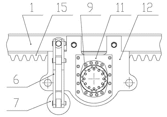 Mining monorail crane rack rail driving device