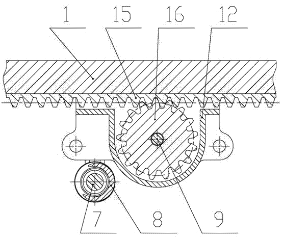 Mining monorail crane rack rail driving device