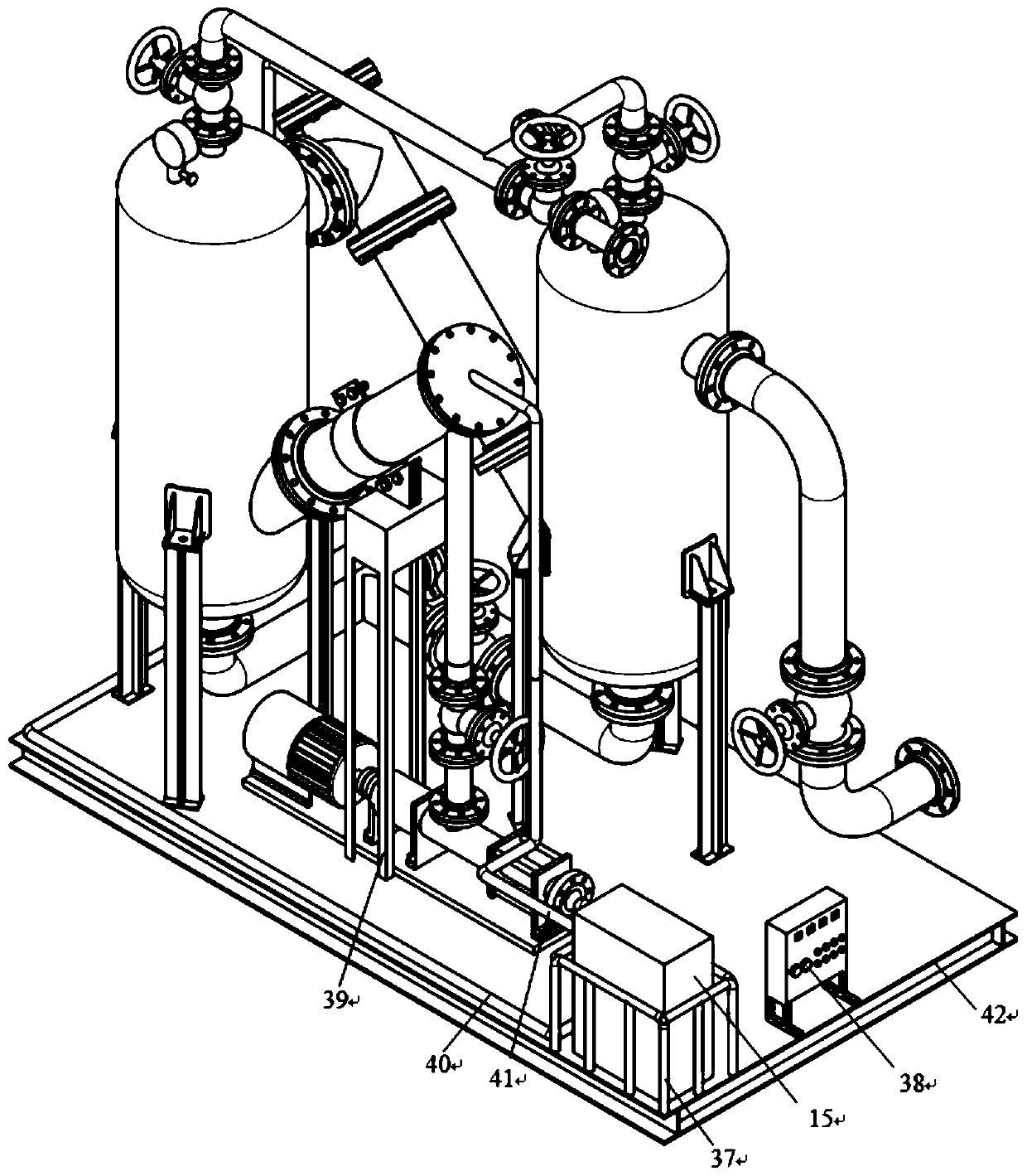 A compact electrostatic coalescence separation test device and test method