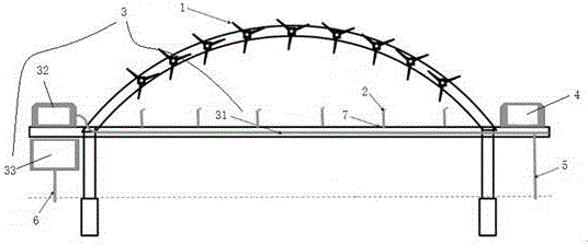 Automatic system with road-surface rapid drying, cooling, snow removing and ice melting functions