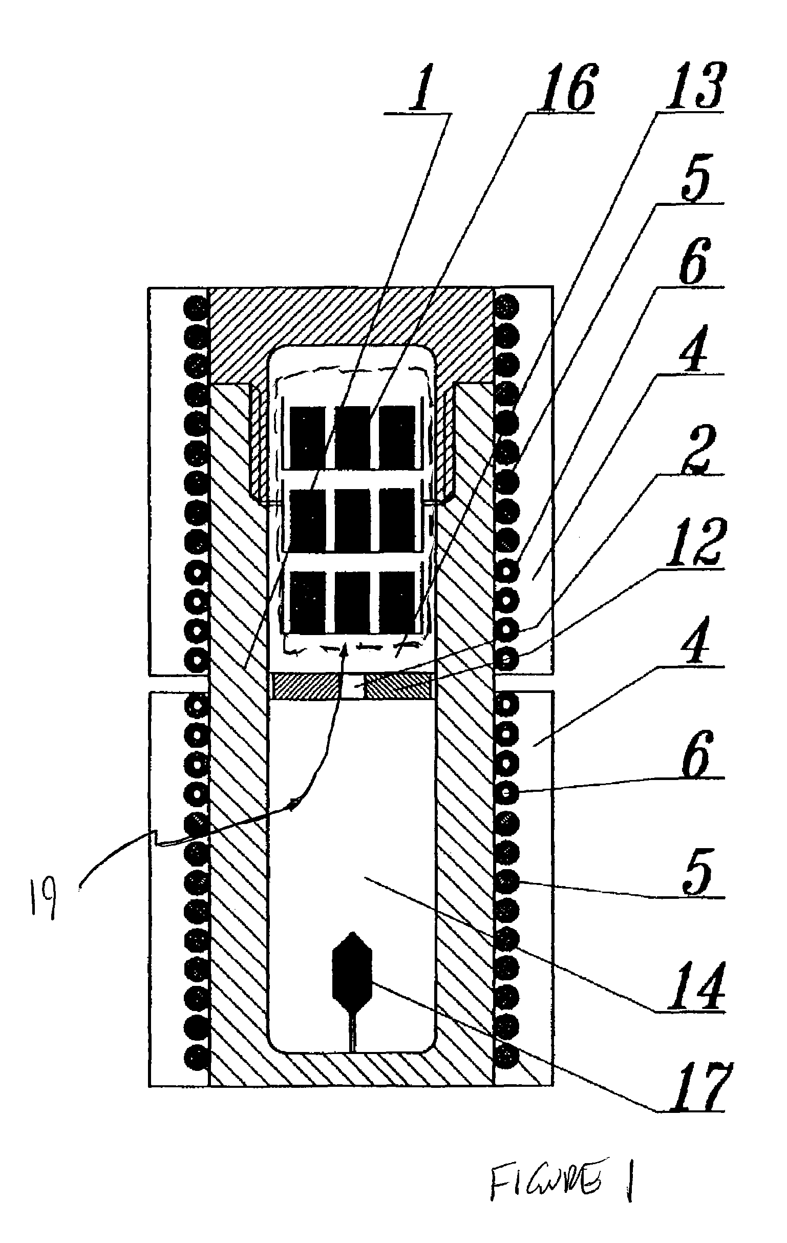 Process and apparatus for growing a crystalline gallium-containing nitride using an azide mineralizer