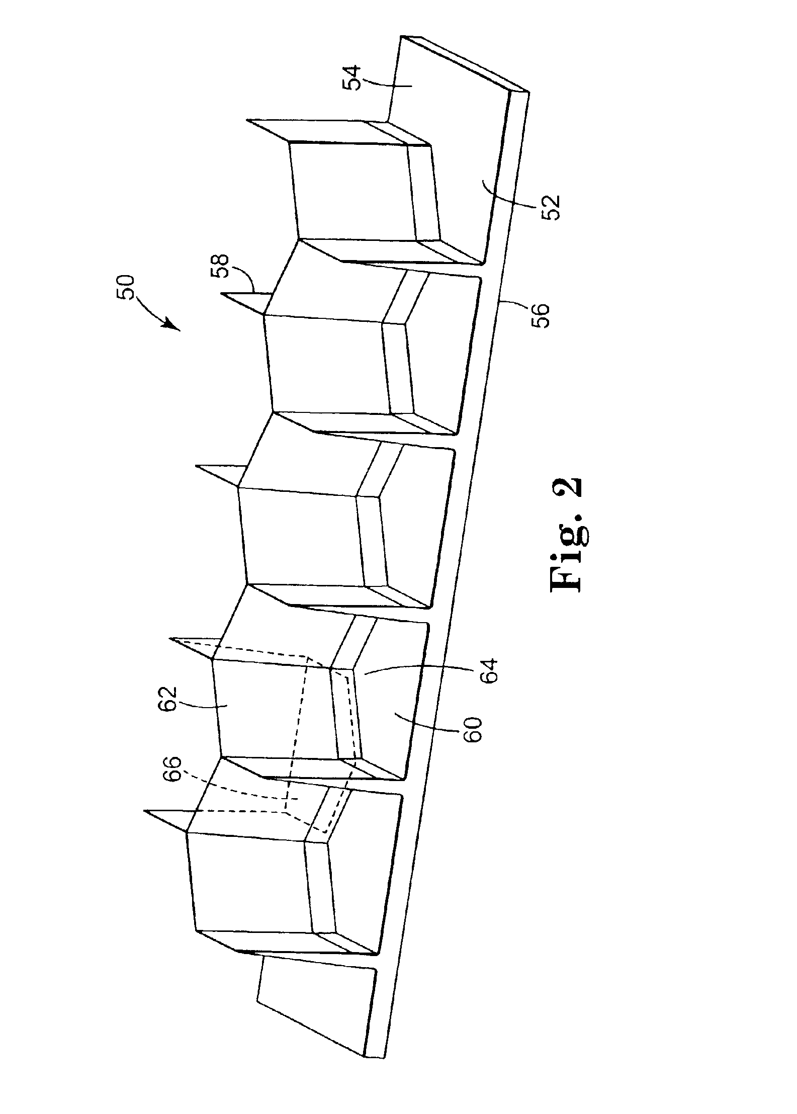 Method and apparatus for cutting dough with nested pattern cutters