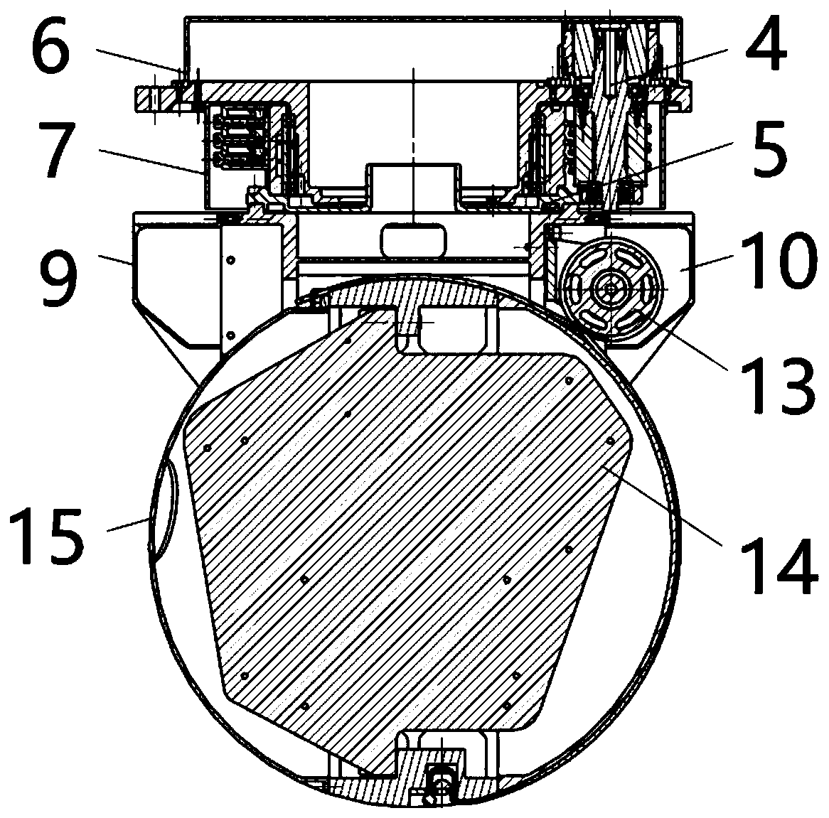 Two-shaft two-frame photoelectric stabilization platform based on steel wire rope transmission