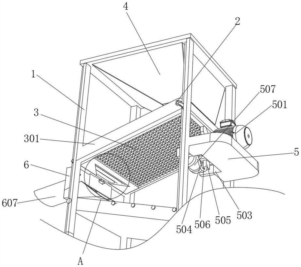 Continuous sand screening device for constructional engineering