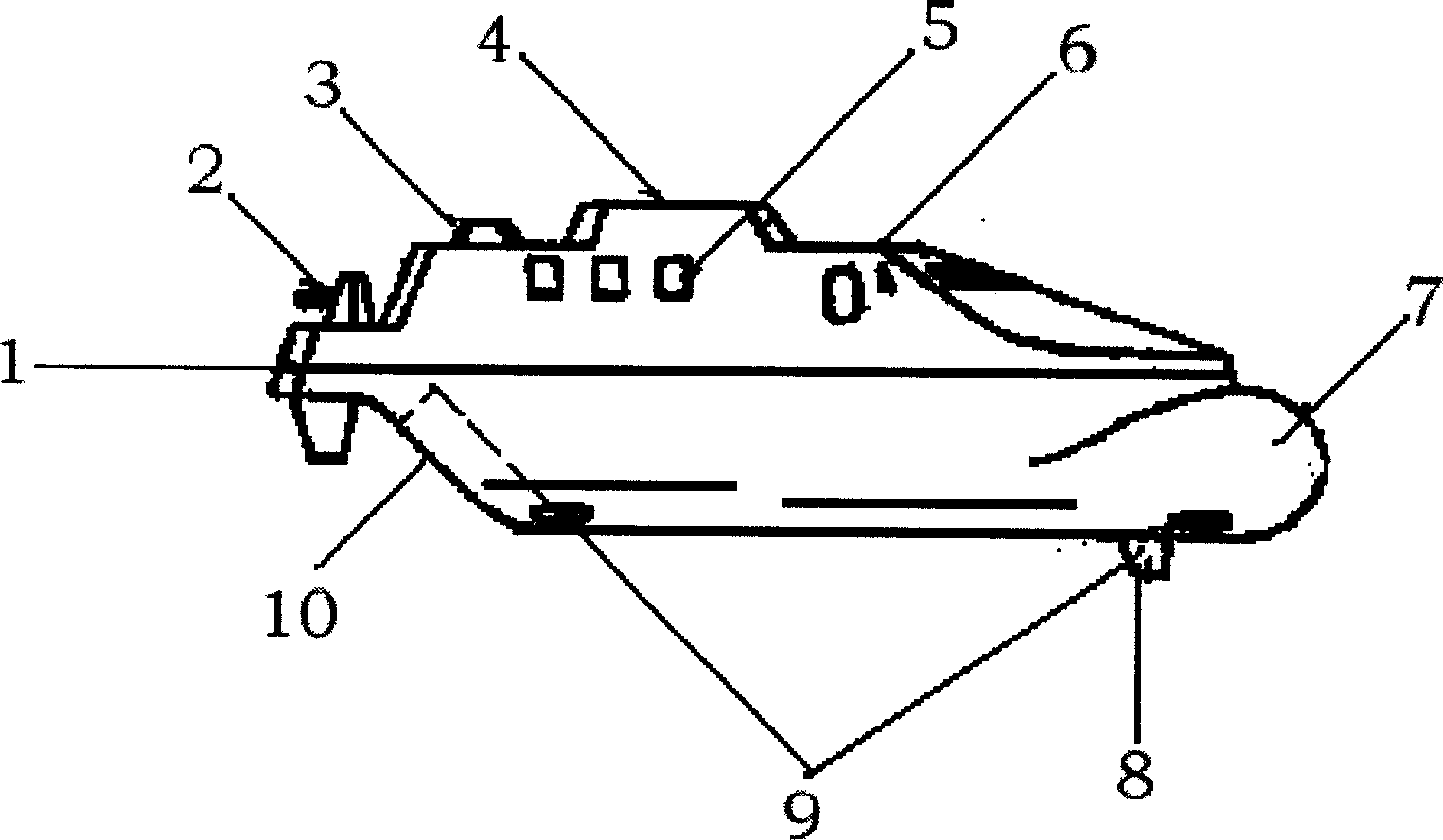 Diving hidden guided missile boat