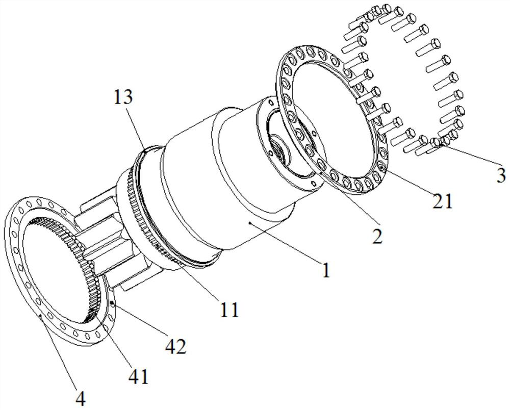 Slewing mechanism, tooth side clearance adjustment method and crane