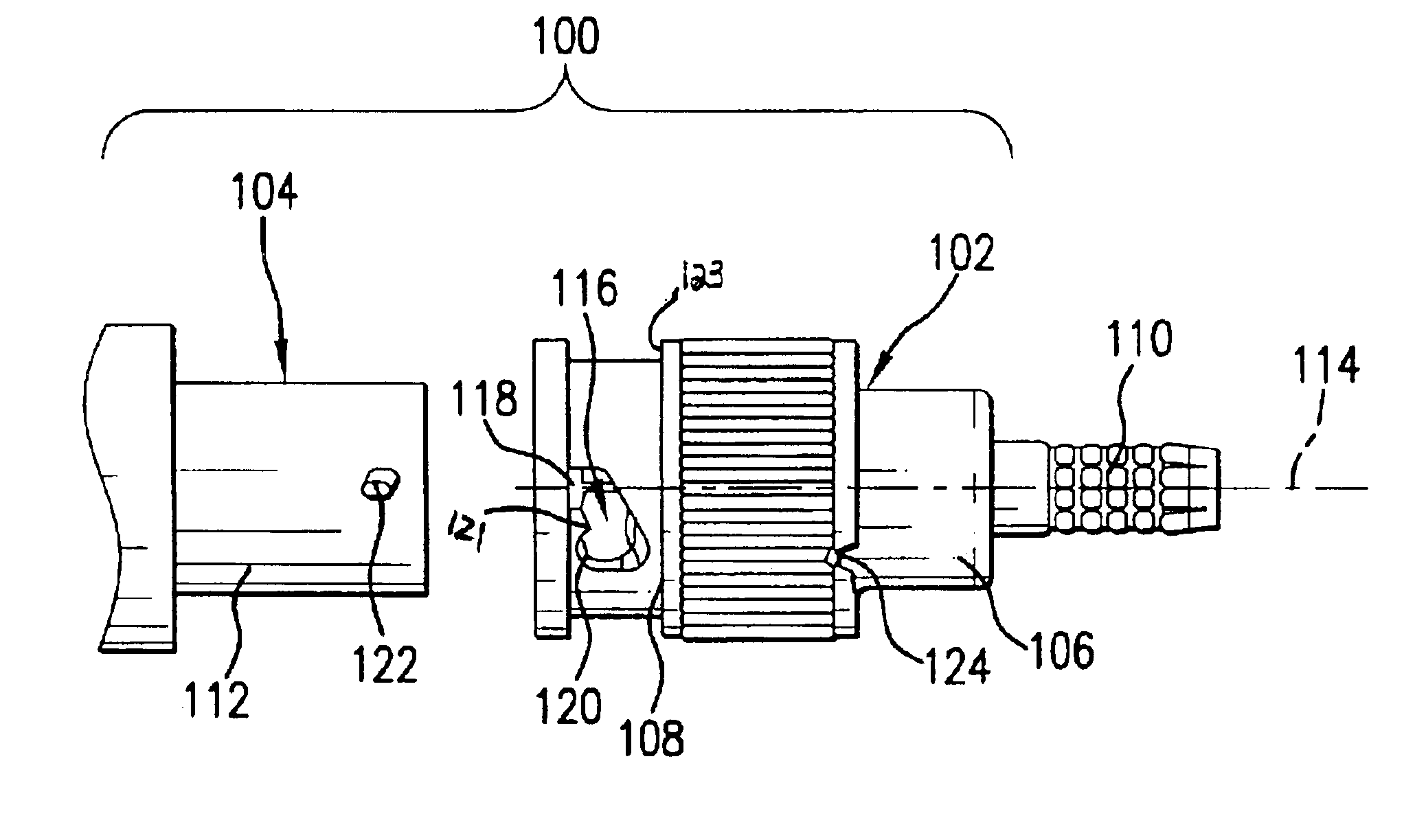 BNC connector having visual indication