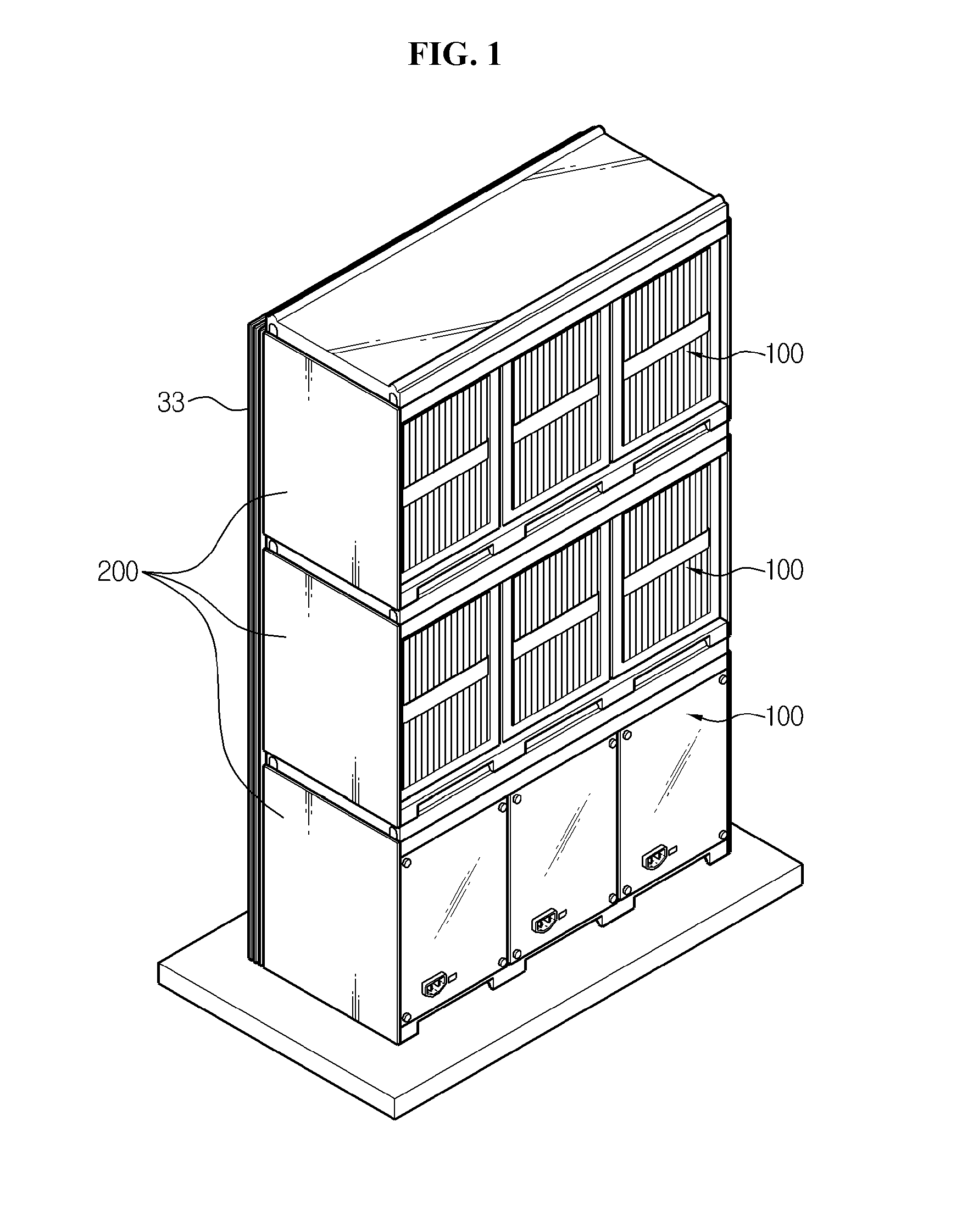 Battery module receiving apparatus, battery module thermostat, and power storage system comprising the same