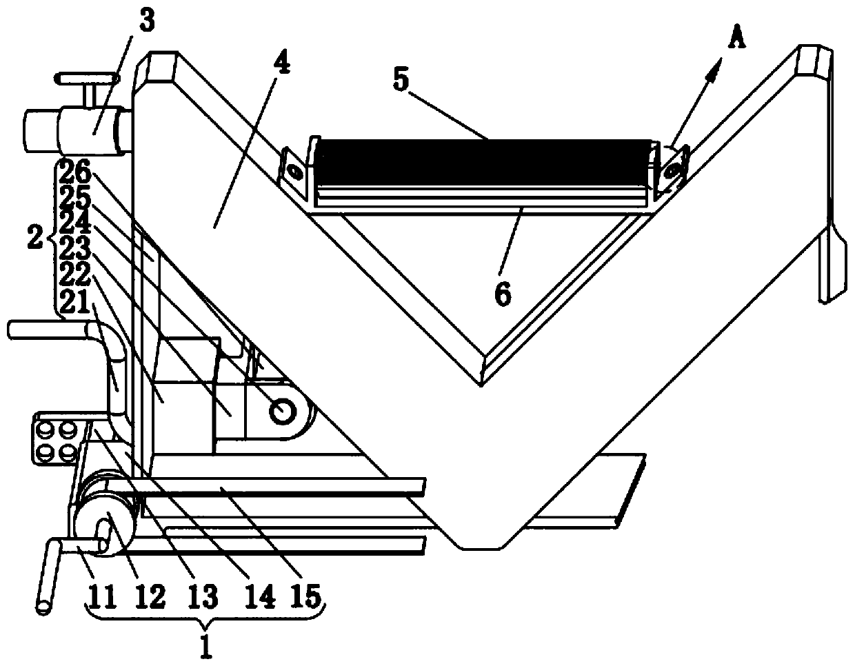 Composite printing structure of corrugated board production line