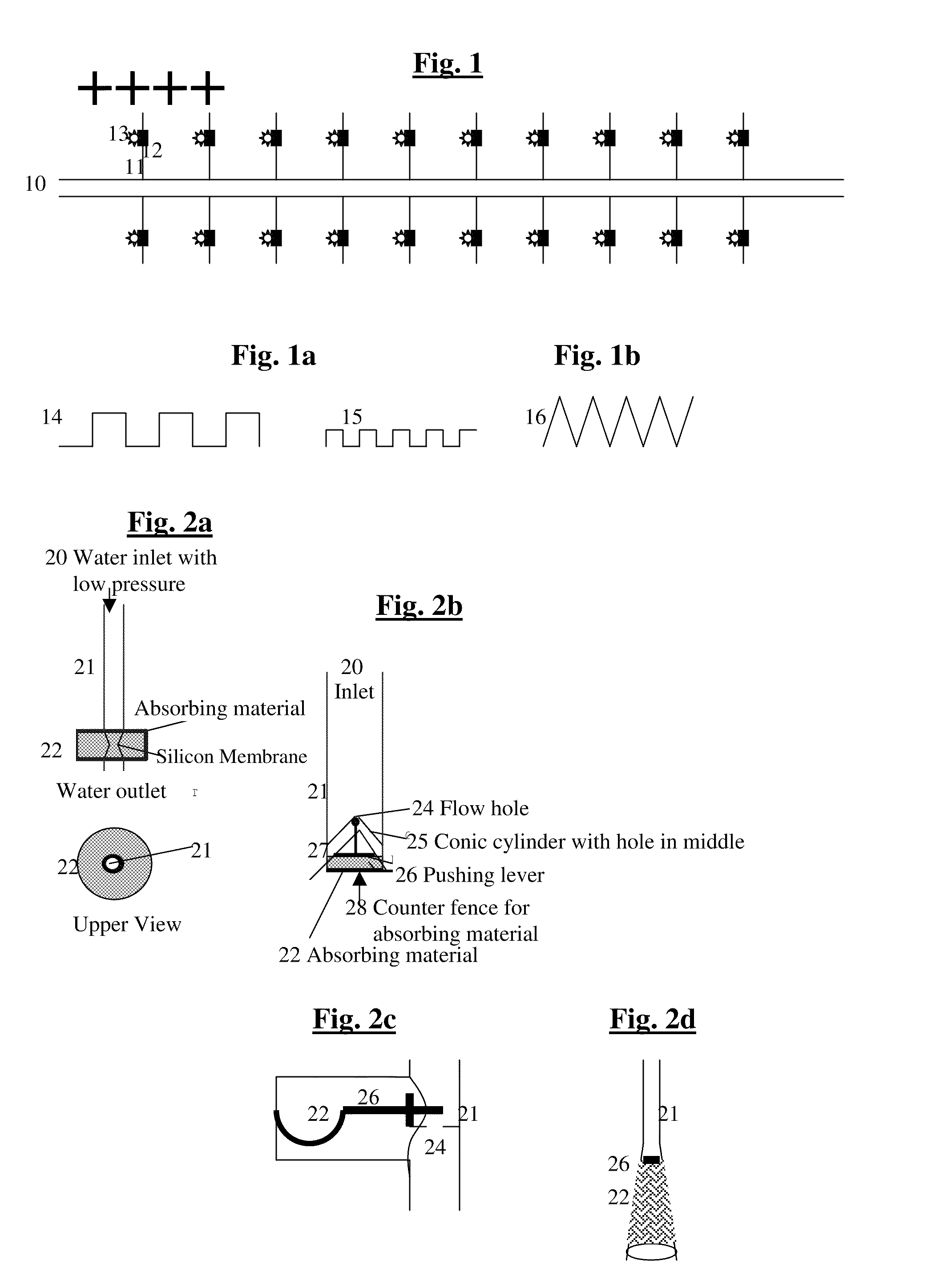 System and method for more efficient automatic irrigation based on a large number of cheap humidity sensors and automatic faucets