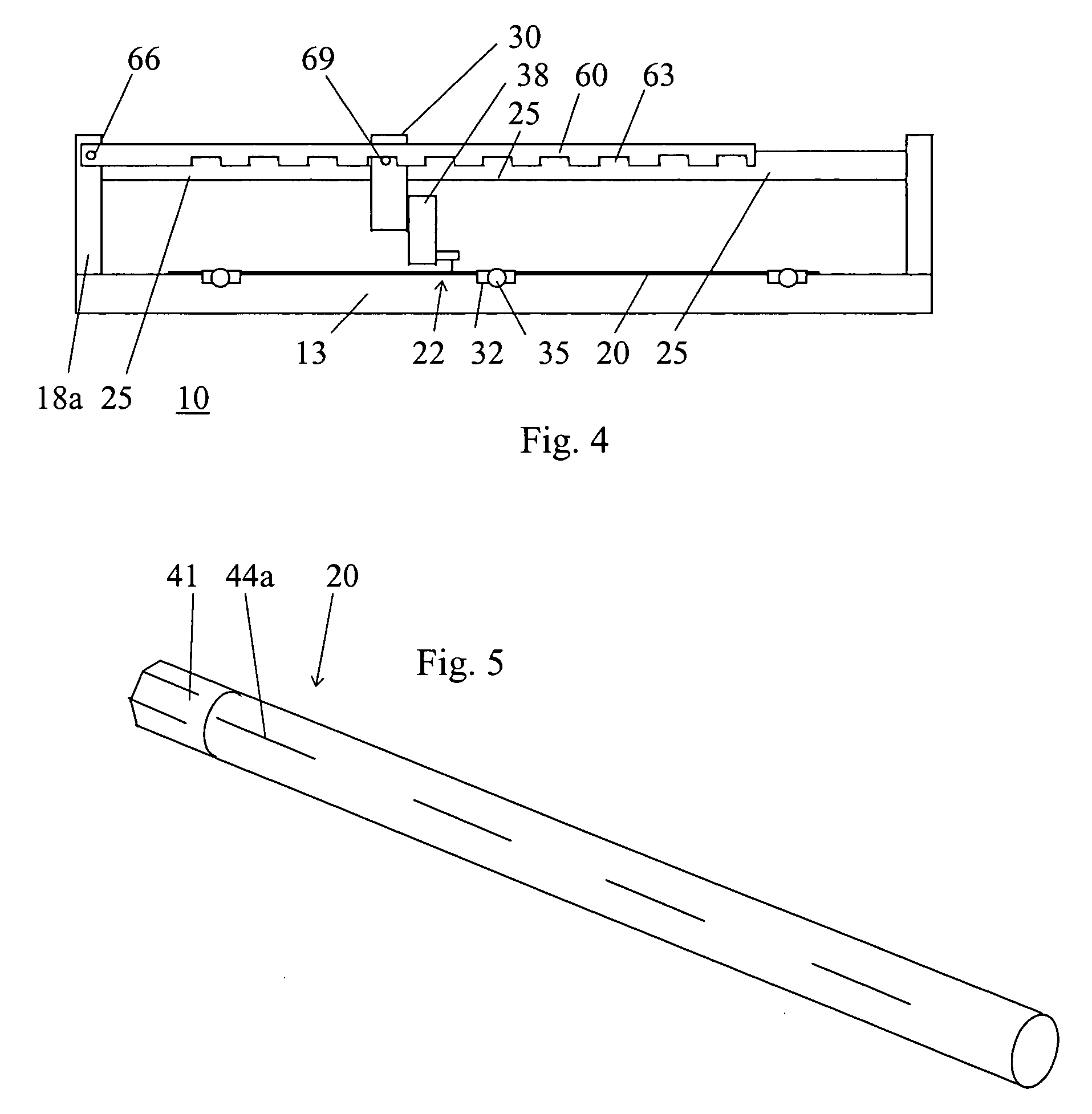 Tool and method for scribing longitudinal lines on a cylindrical rod