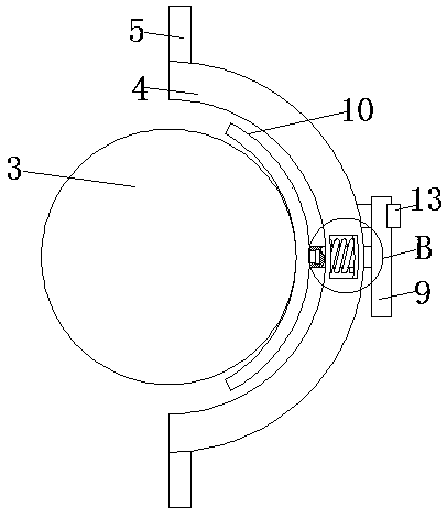 Oxygen tank fixing device for operating room