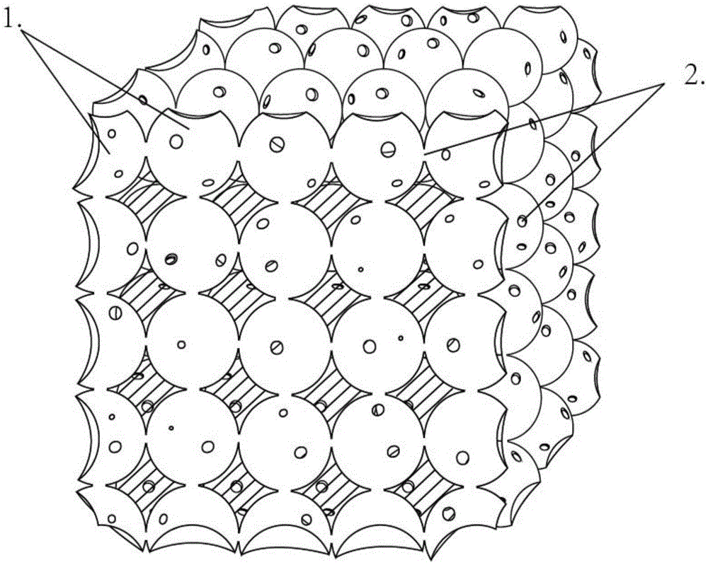 Hollow spherical aluminum foam material and its preparation method and filled sphere used in the preparation