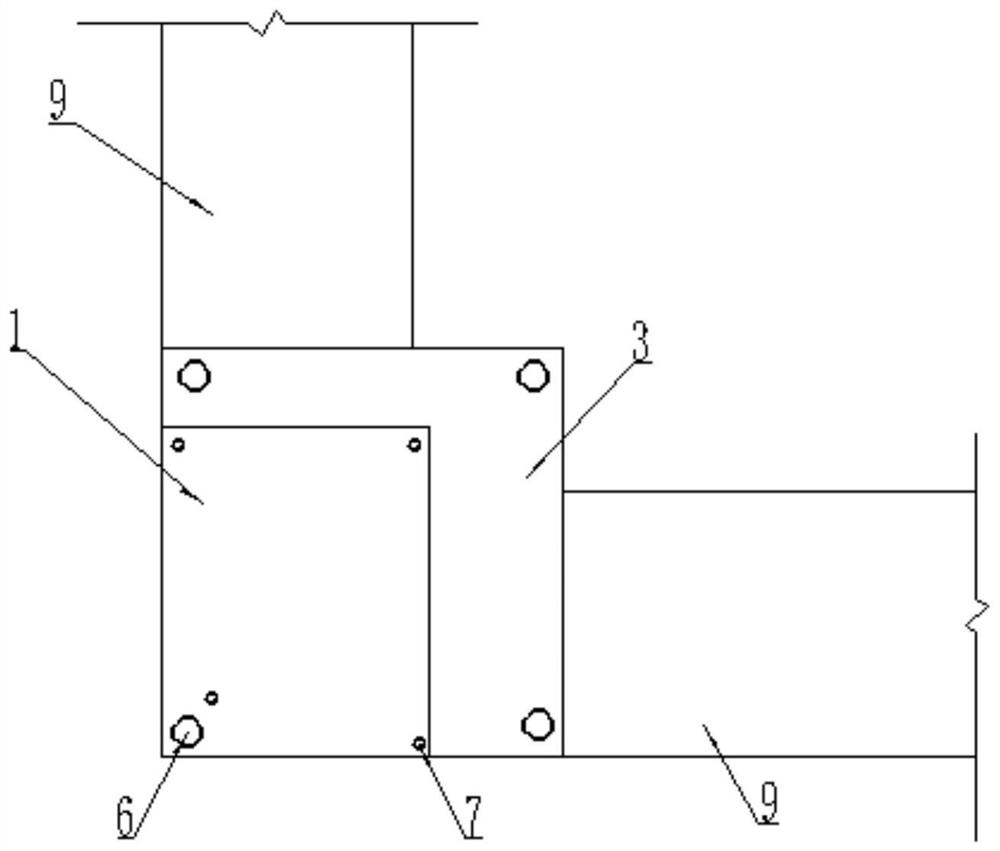 Conversion connection structure of fabricated structural column variable cross-section joint steel bar and implementation method