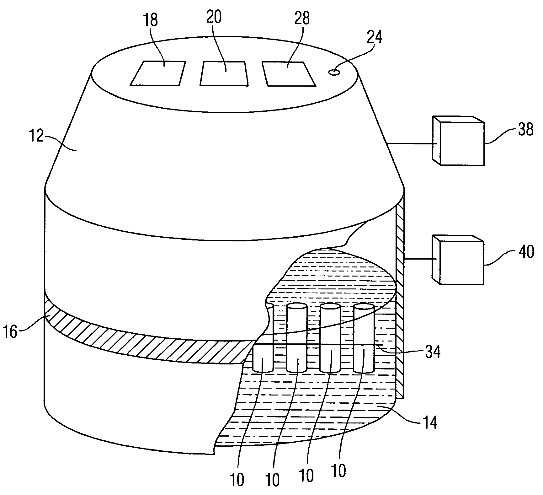 Method and test chamber for accelerated aging of materials and bonds subject to corrosion related degradation