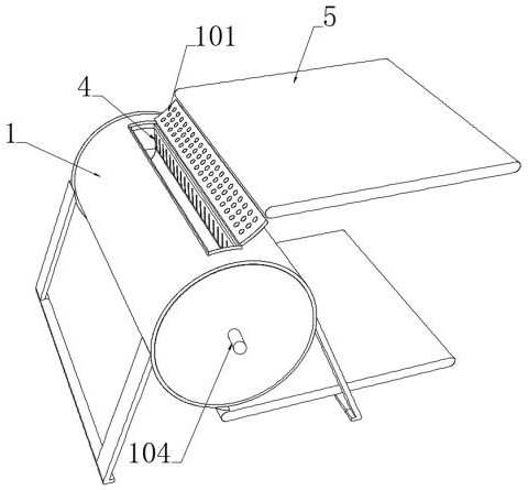 A zonal turning and drying equipment for plastic granules after cleaning