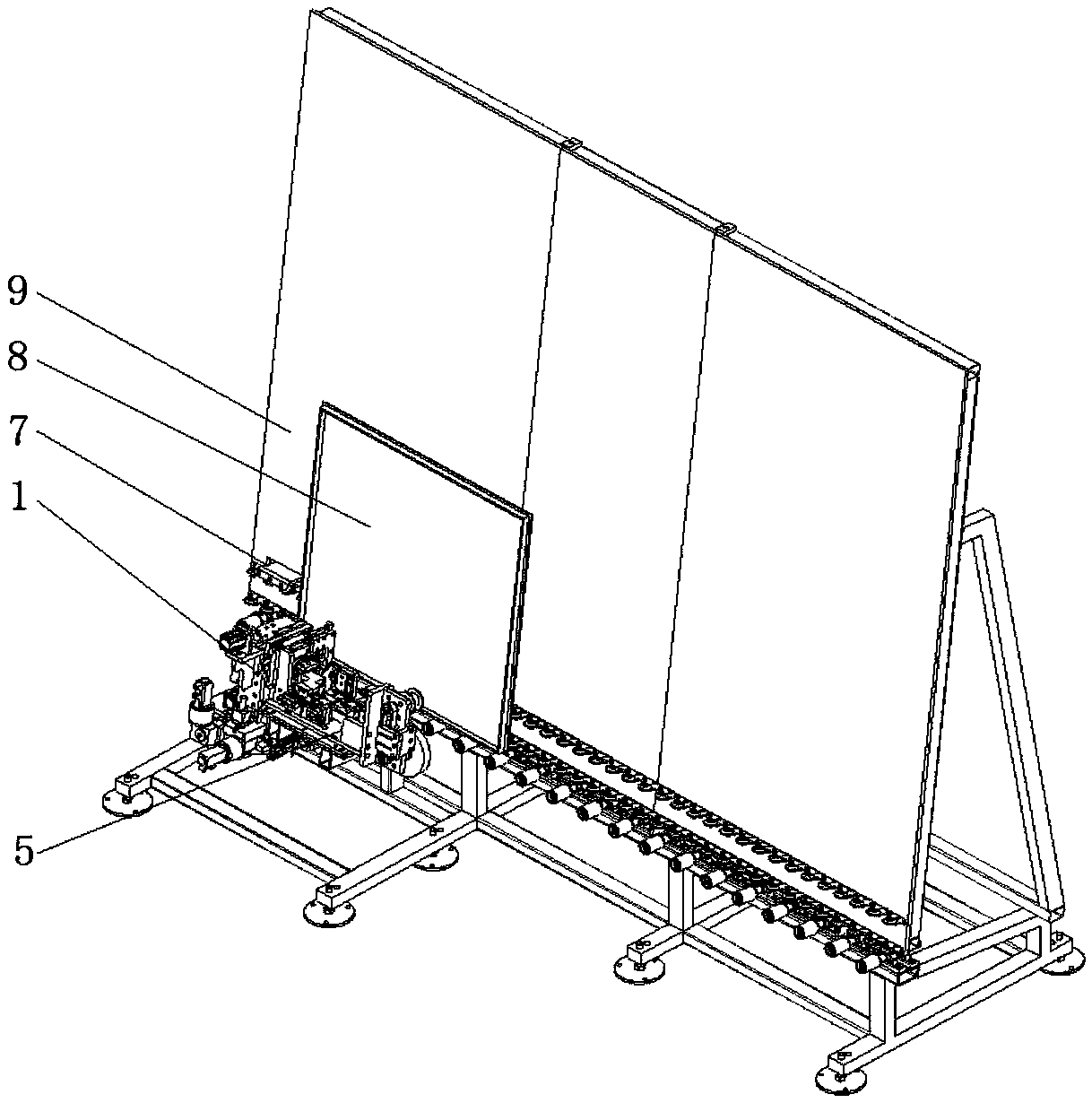 Angle part edge sealing machine for warm edge strip