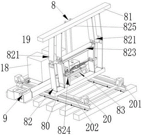Automatic rail lifting and sleeper replacing device