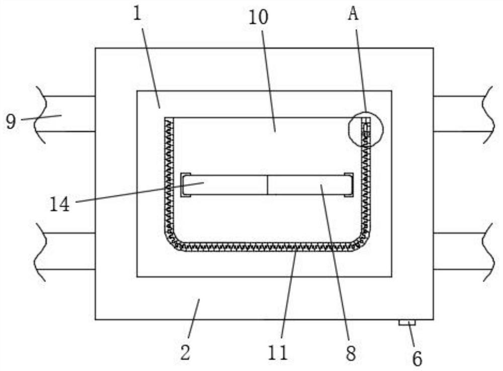 Hot compress nursing device for hematoma after interventional therapy