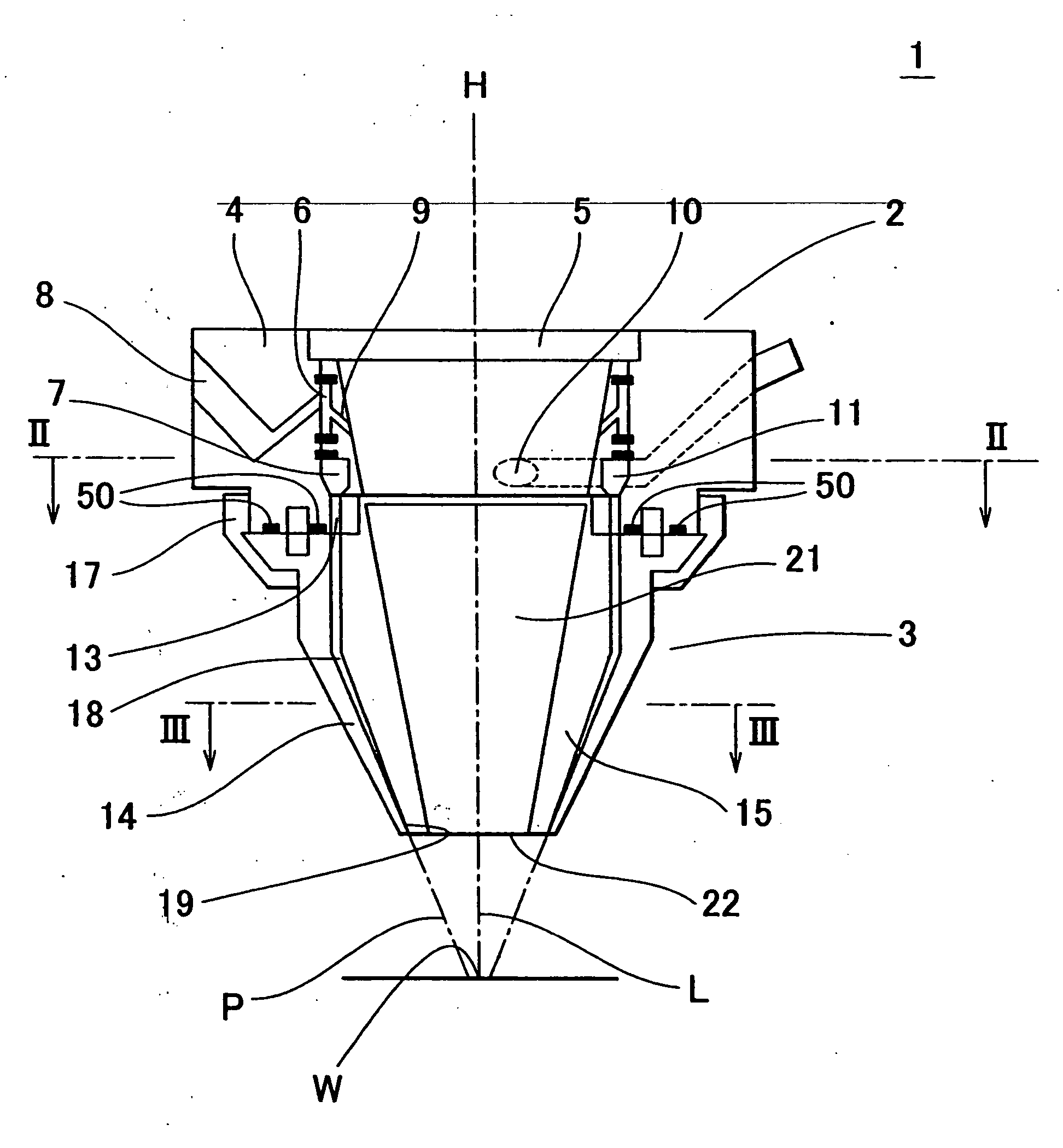 Powder metal cladding nozzle