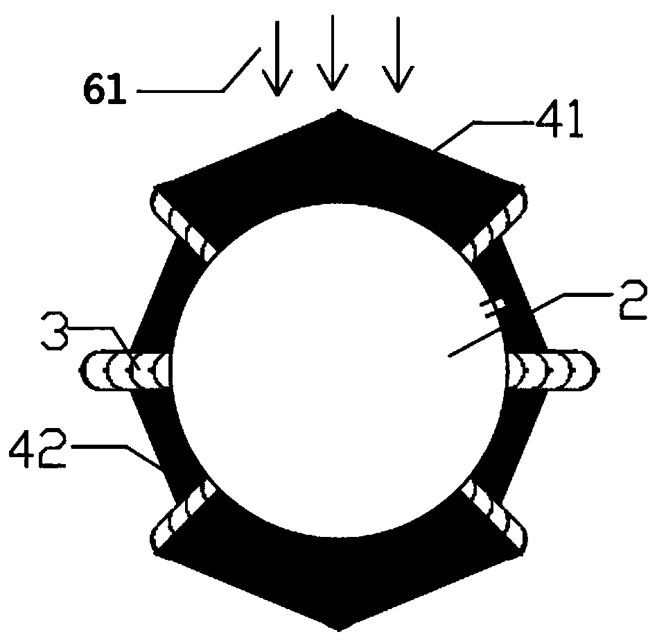 Fishery net cage culture structure based on offshore wind power multi-pile bearing platform foundation