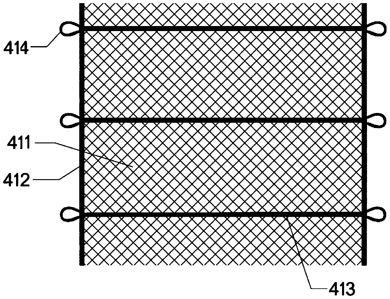 Fishery net cage culture structure based on offshore wind power multi-pile bearing platform foundation