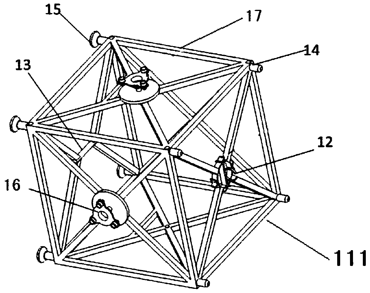 On-orbit assembly spacecraft based on pre-integrated truss