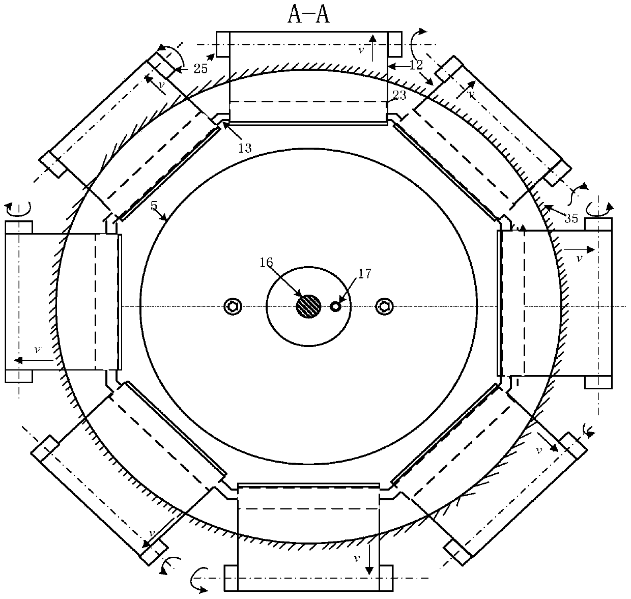 Continuous collection device for nanofibers spun through centrifugation and static electricity