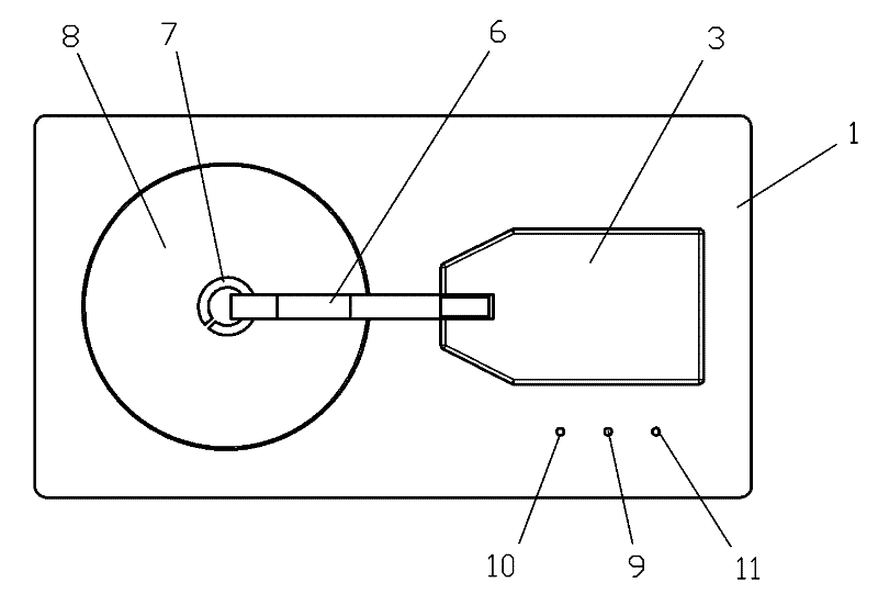 Height measuring device of spring washer elasticity test