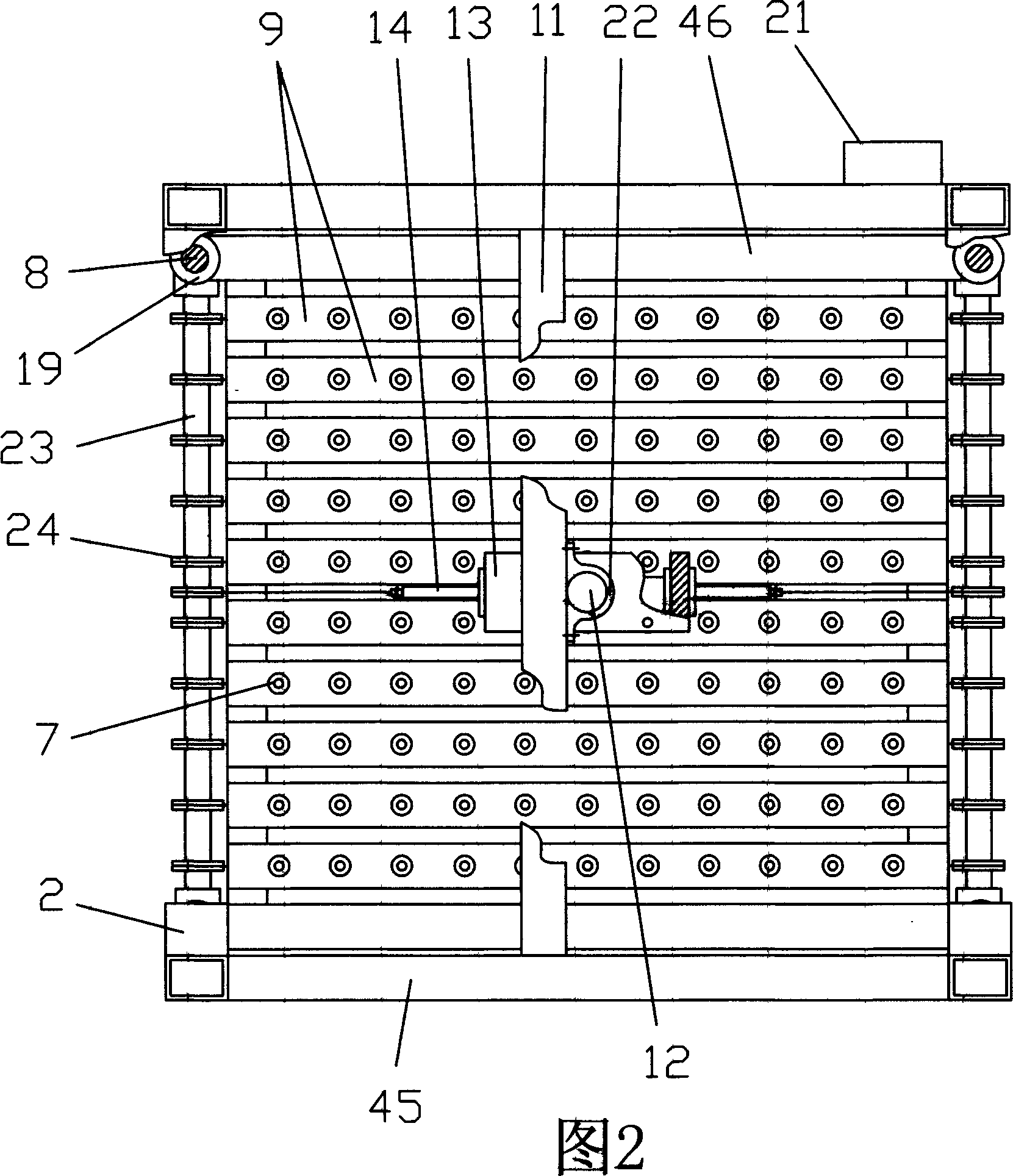 Double curved toughened glass cooling forming device