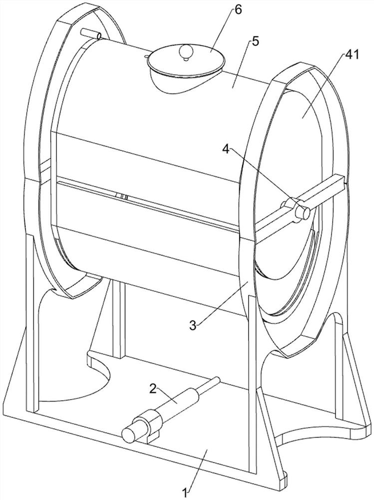 Rotary fermentation tank with high discharging efficiency