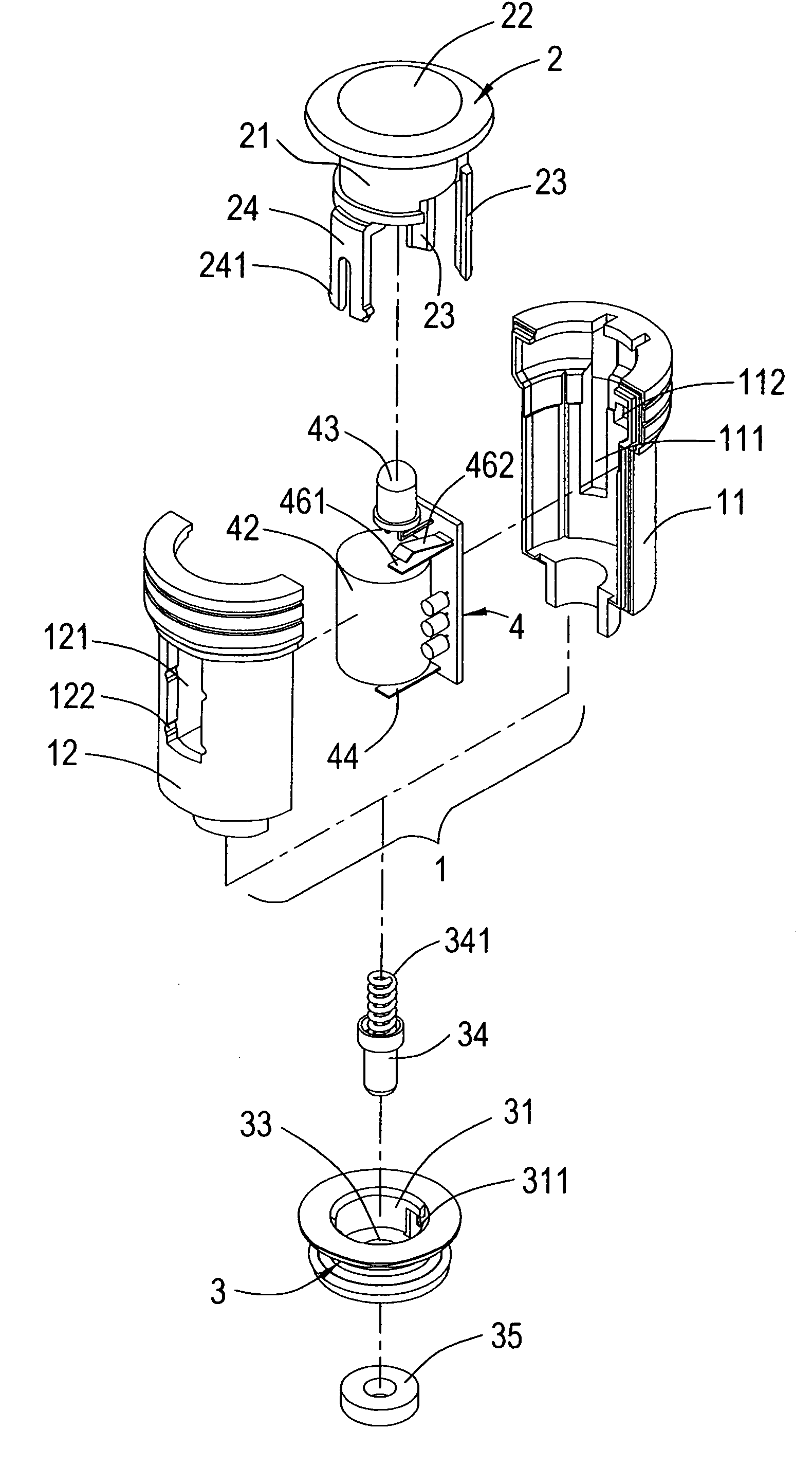 Car flashlight structure