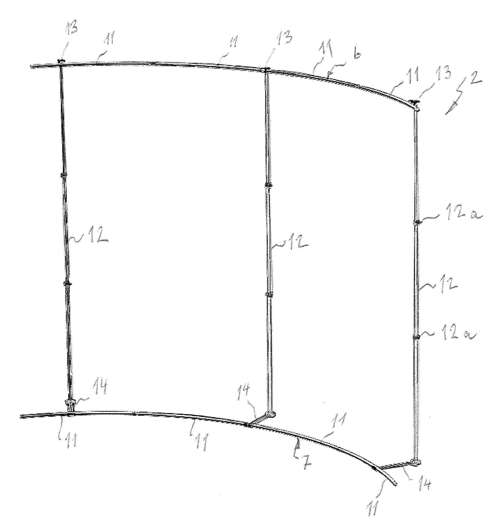 Device at a portable display panel system