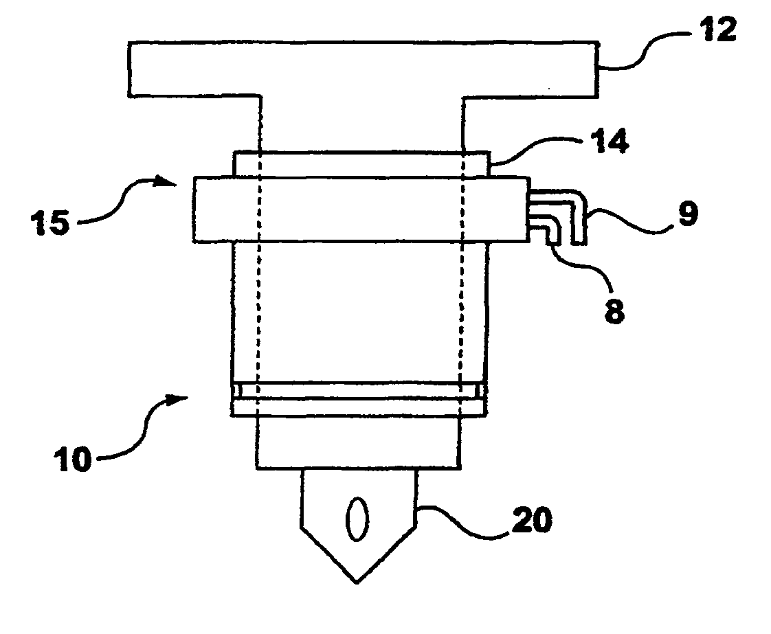 Electrical connector assembly for an arcuate surface in a high temperature environment and an associated method of use