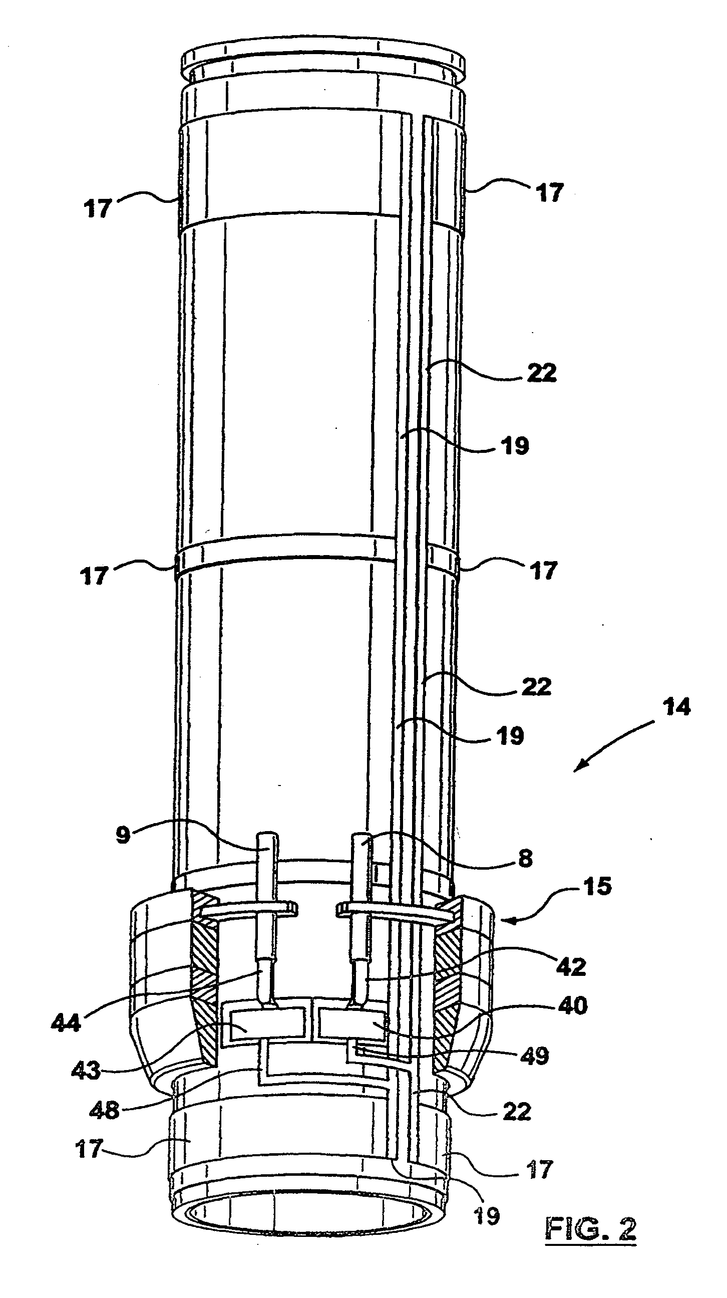 Electrical connector assembly for an arcuate surface in a high temperature environment and an associated method of use