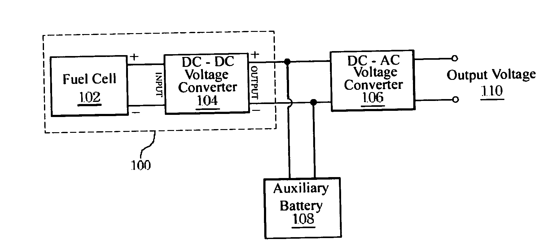 Voltage supplying apparatus using a fuel cell