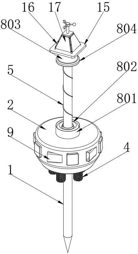 Floating type water quality sampling and monitoring equipment for urban water area water source monitoring