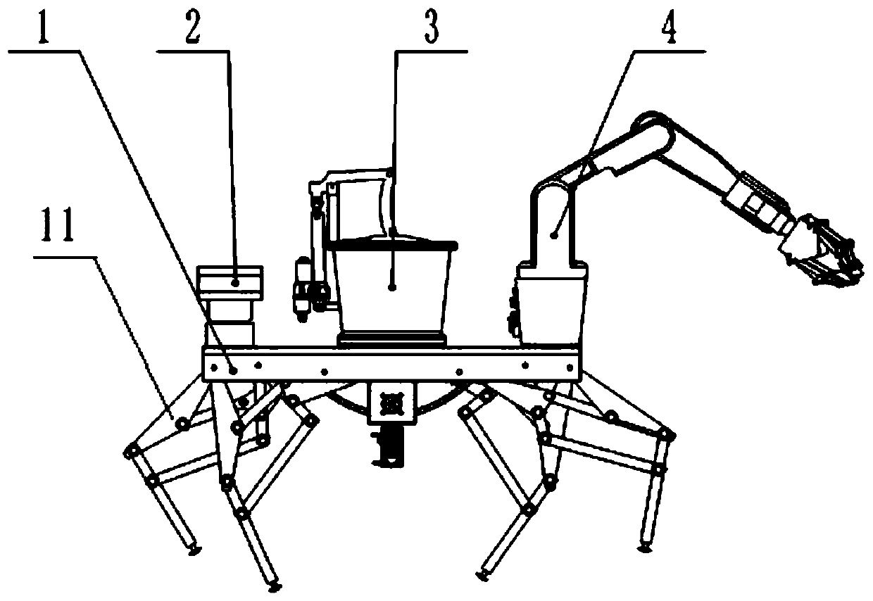 Anti-explosion robot with dual-motor eight-foot walking mechanism