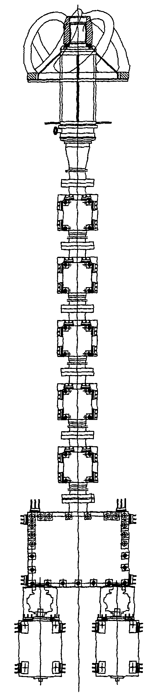 Process for installing reamer transmission shafts of cutter-suction dredge