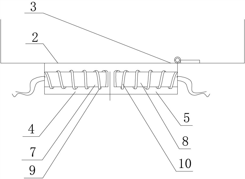 Adjustable magnetic force gate type fluid lining surrounding rock pressure relief device and construction method