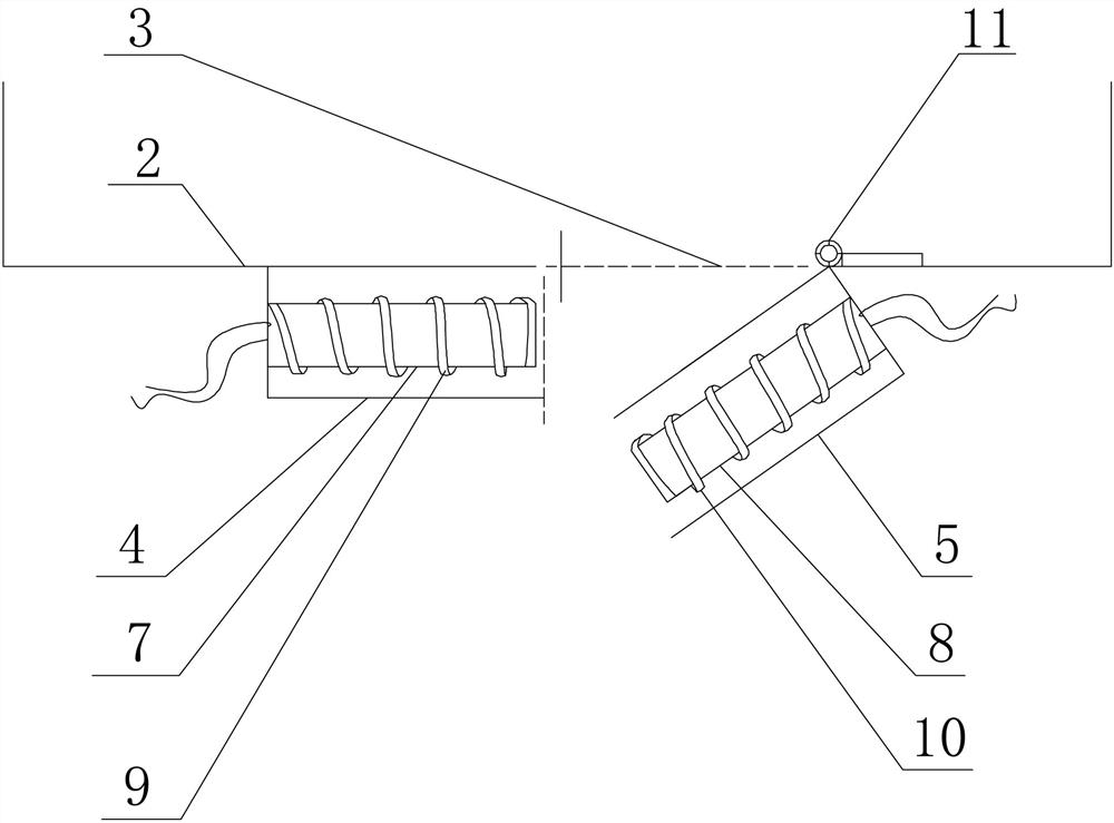 Adjustable magnetic force gate type fluid lining surrounding rock pressure relief device and construction method