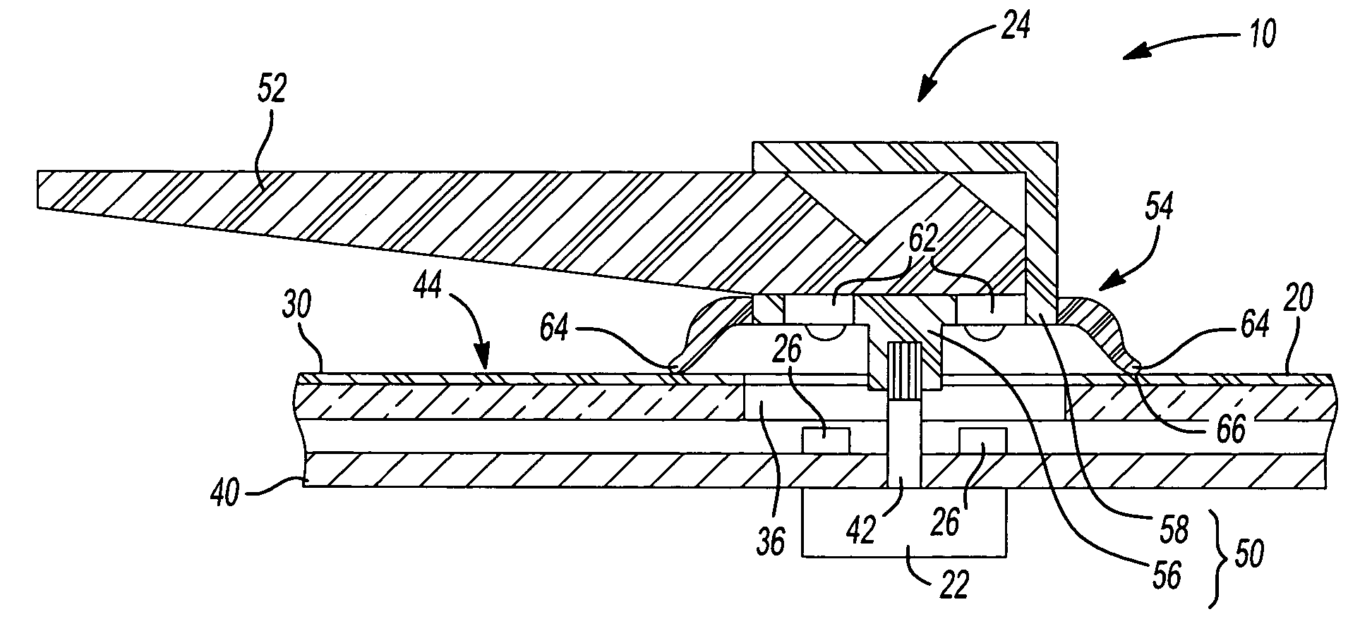 Indicator assembly with halo-free pointer