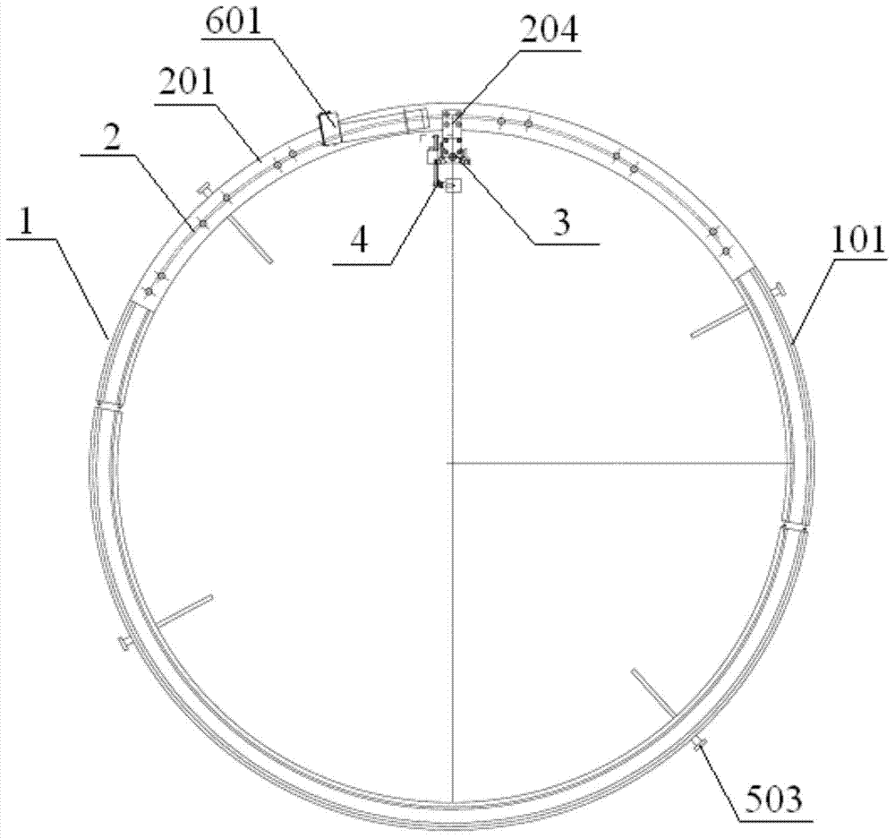 Device for automatically detecting weld joint of low-pressure welding rotor of steam turbine for nuclear power station