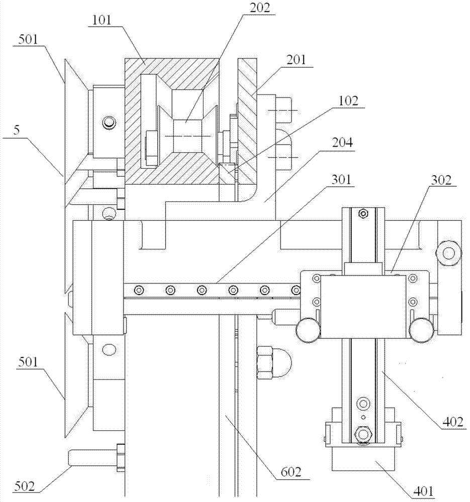 Device for automatically detecting weld joint of low-pressure welding rotor of steam turbine for nuclear power station