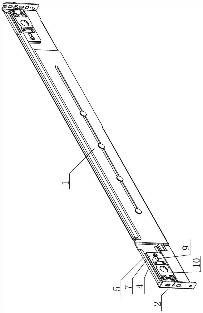 Telescopic cabinet lock