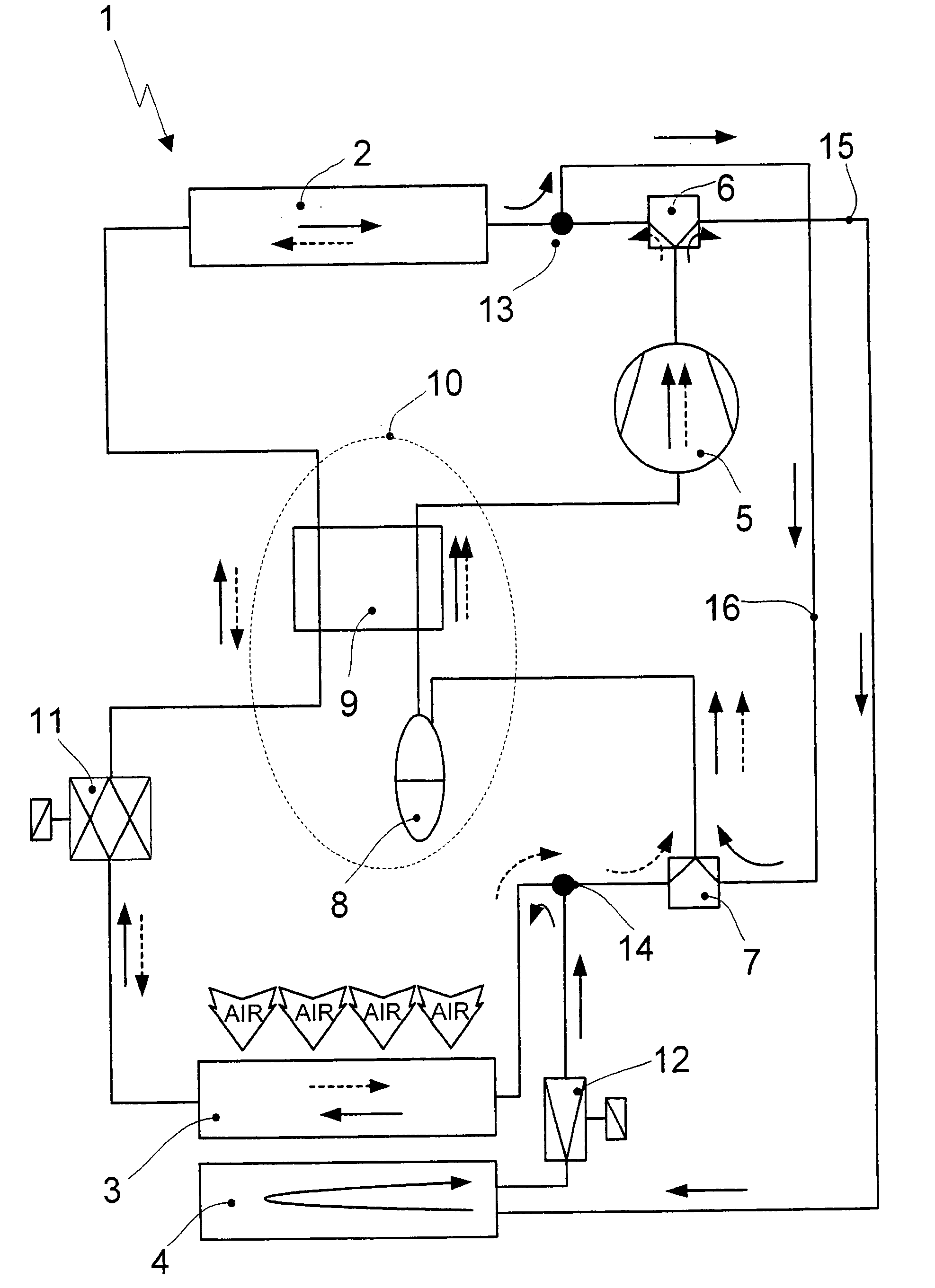 Air conditioning unit for vehicles and method of operating the same