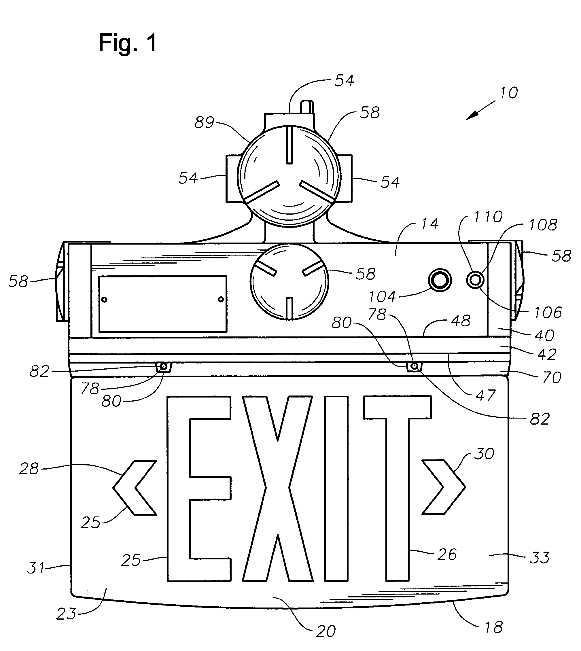 Hazardous-location-rated exit sign