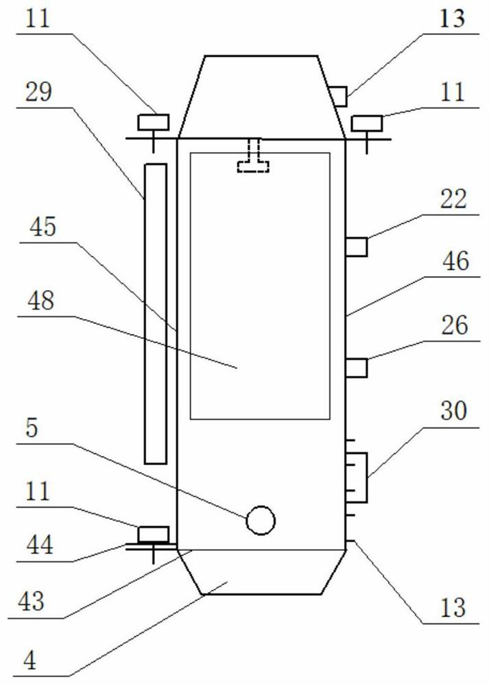 Layered waste combustion device and waste moving bed combustion simulation method thereof